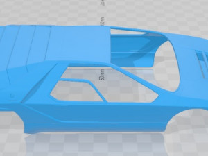 Alfa Romeo Carabo 1968 Printable Body Car 3D 프린트 모델