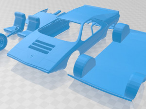 Alfa Romeo Carabo 1968 Printable Car 3D Print Model
