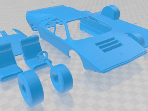Alfa Romeo Carabo 1968 Printable Car 3D-Druckmodell