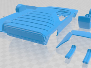 Alfa Romeo Carabo 1968 Printable Car 3D-Druckmodell