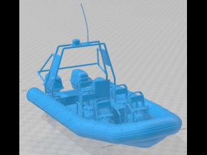 Speed Boat Printable Model Cetak 3D