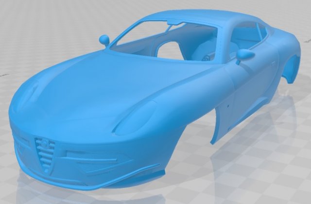 Alfa Romeo Disco Volante 2013 Printable Body Car 3D Baskı Modeli .c4d .max .obj .3ds .fbx .stl .blend 