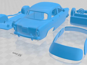 Alfa Romeo Giulietta Berlina 1955 Printable Car 3D Print Model