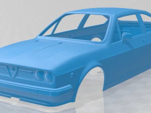 Alfa Romeo Sprint 1976 Auto mit druckbarer Karosserie 3D Druckmodell