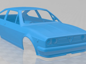 Alfa Romeo Sprint 1976 Printable Body Car 3Dプリントモデル