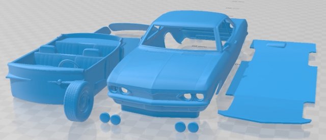 Chevrolet Corvair 1965 Printable Car 3D Print Model .c4d .max .obj .3ds .fbx .stl .blend 