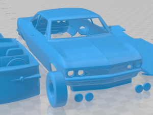 Chevrolet Corvair 1965 Printable Car 3D Print Model