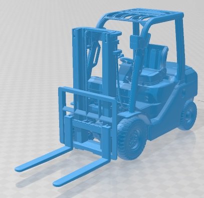 Toyota Forklift 8FD25 Printable 3Dプリントモデル .c4d .max .obj .3ds .fbx .stl .blend 