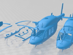 The Bell 429 EMS Printable Helicopter Modelo de impresión 3D