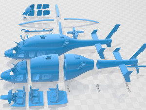 The Bell 429 EMS Printable Helicopter 3D 프린트 모델