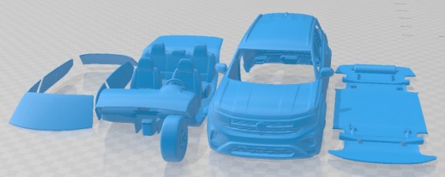 Volkswagen Atlas Basecamp 2021 Printable Car 3Dプリントモデル .c4d .max .obj .3ds .fbx .stl .blend 