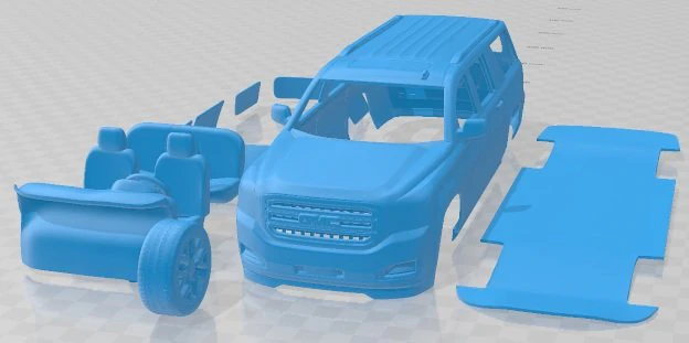 GMC Yukon 2014 Printable Car 3D Print Model .c4d .max .obj .3ds .fbx .stl .blend 