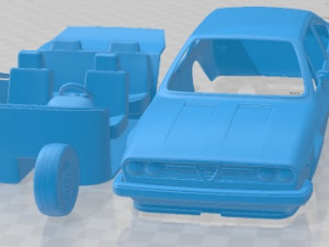 Alfa Romeo Sprint 1976 Printable Car 3D Print Model