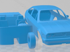 Alfa Romeo Sprint 1976 Printable Car 3Dプリントモデル