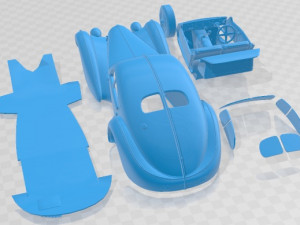 Bugatti Type 57 Atlantic 1936 Printable Car Modello di stampa 3D