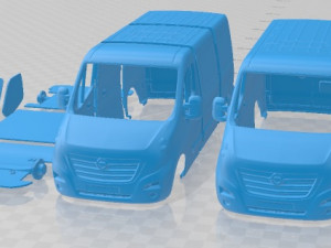 Opel Movano L1H1 2018 Printable Van 3D प्रिंट मॉडल