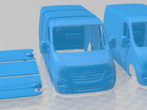 Opel Movano L1H1 2018 Printable Van 3D 프린트 모델
