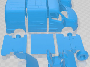 Opel Movano L1H1 2018 Printable Van 3D 프린트 모델