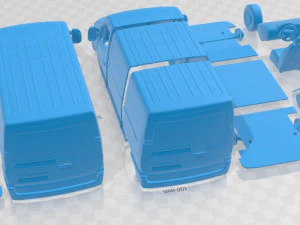 Opel Movano L1H1 2018 Printable Van 3D Print Model