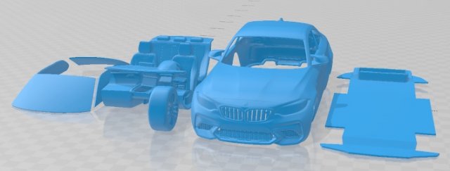 M2 Competition 2019 Printable Car Modello di stampa 3D .c4d .max .obj .3ds .fbx .stl .blend 