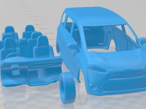 Toyota Sienta 2019 Printable Car 3D-Druckmodell