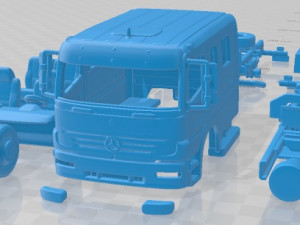 Mercedes Benz Atego 2004 Printable Truck 3Dプリントモデル