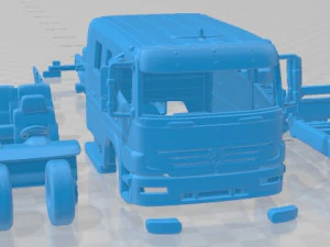 Mercedes Benz Atego 2004 Printable Truck 3D Print Model