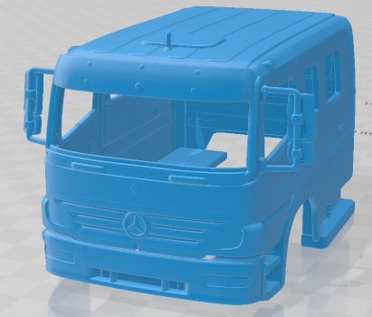 Mercedes Benz Atego 2004 Printable Body Cabin Truck 3D Baskı Modeli .c4d .max .obj .3ds .fbx .stl .blend 