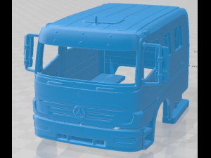 Mercedes Benz Atego 2004 Printable Body Cabin Truck 3D 프린트 모델