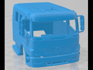 Mercedes Benz Atego 2004 Printable Body Cabin Truck 3D Baskı Modeli