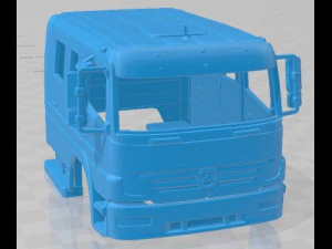 Mercedes Benz Atego 2004 Printable Body Cabin Truck 3D Print Model