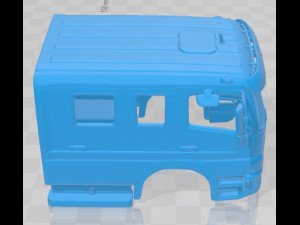 Mercedes Benz Atego 2004 Printable Body Cabin Truck 3D Baskı Modeli