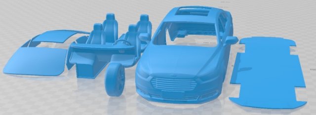 Taurus 2016 Printable Car Modelo de Impressão 3D .c4d .max .obj .3ds .fbx .stl .blend 
