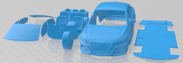 Nissan Sentra 2020 Printable Car 3D Print Model .c4d .max .obj .3ds .fbx .stl .blend 