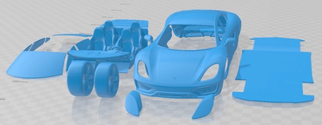 Porsche 960 Turismo 2021 Printable Car Modelo de impresión 3D .c4d .max .obj .3ds .fbx .stl .blend