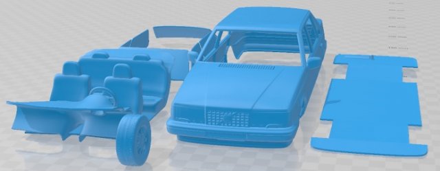 Auto stampabile Volvo 940 1998 Modello di stampa 3D .c4d .max .obj .3ds .fbx .stl .blend 