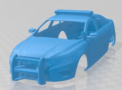 Taurus Police Interceptor Sedan 2013 Printable Body Car Modello di stampa 3D .c4d .max .obj .3ds .fbx .stl .blend 