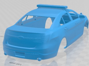 Taurus Police Interceptor Sedan 2013 Printable Body Car Modello di stampa 3D
