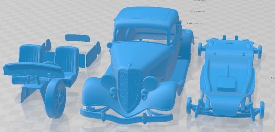Coupe 1934 Printable Car Modèles 3D en vedette .c4d .max .obj .3ds .fbx .stl .blend 
