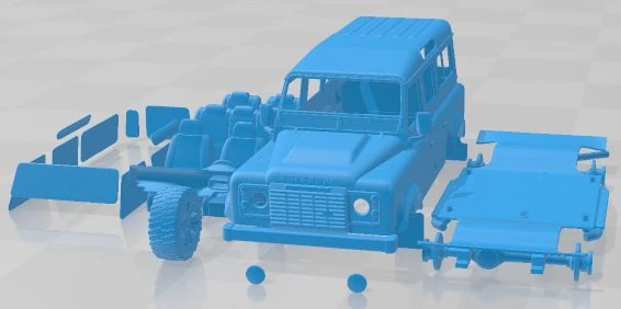 Land Rover Defender Works V8 4 Door 2018 Printable Car 3D Print Model .c4d .max .obj .3ds .fbx .stl .blend 