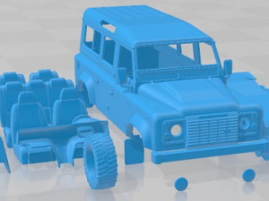 Land Rover Defender Works V8 4 Door 2018 Printable Car 3D Baskı Modeli