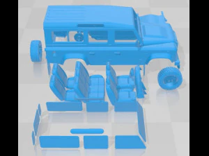 Land Rover Defender Works V8 4 Door 2018 Printable Car 3D Print Model