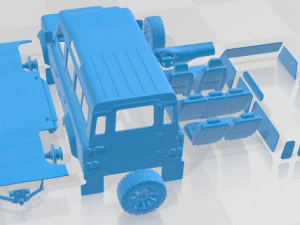 Land Rover Defender Works V8 4 Door 2018 Printable Car 3D Print Model