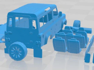 Land Rover Defender Works V8 4 Door 2018 Printable Car 3D Print Model