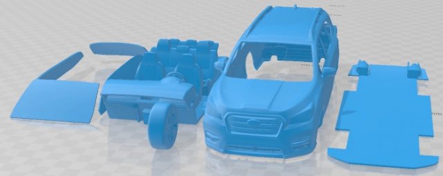 Subaru Ascent 2019 Printable Car 3D 프린트 모델 .c4d .max .obj .3ds .fbx .stl .blend