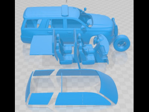 Chevrolet Tahoe PPV 2017 NYPD Printable Car 3D Print Model
