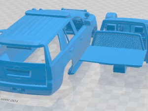 Chevrolet Tahoe PPV 2017 NYPD Printable Car 3D Print Model