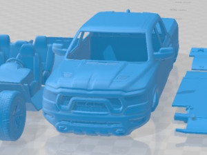 Dodge Ram 1500 Rebel 2019 Printable Car 3Dプリントモデル