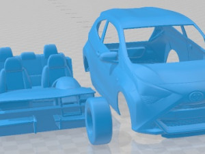Toyota Aygo 2019 Printable Car 3D Baskı Modeli
