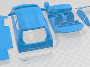 Toyota Aygo 2019 Printable Car 3D Baskı Modeli